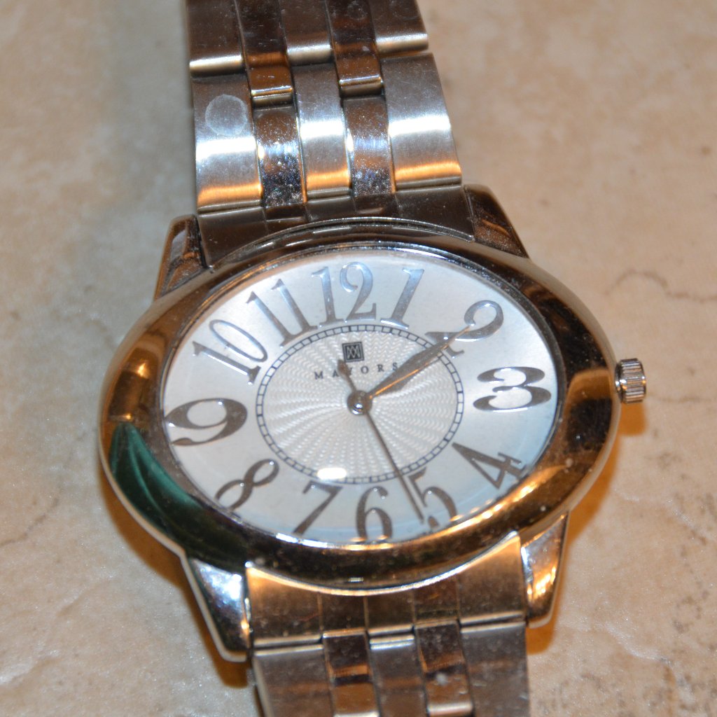 Classic Estate Mayors Birks Oval Silver White Sunburst Dial Metal Band Watch — image 3 of 8